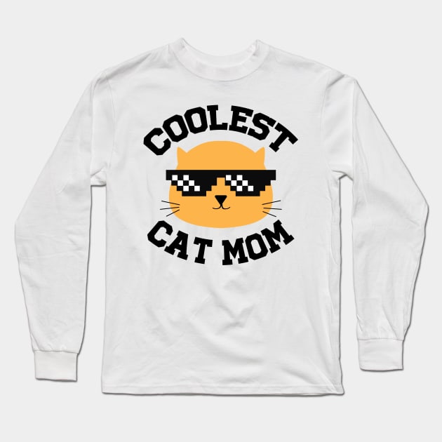 Coolest cat mom Long Sleeve T-Shirt by MasutaroOracle